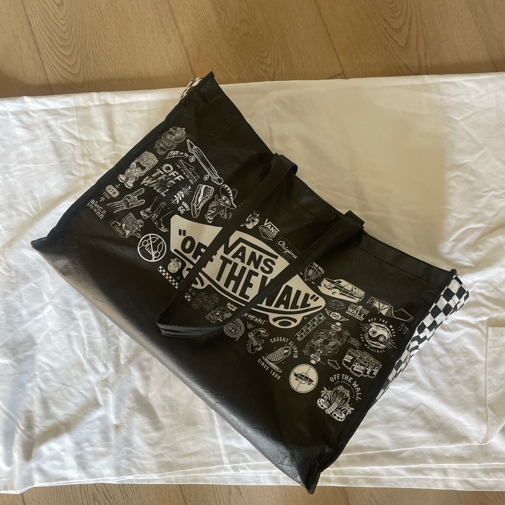 Vans Black Graphic Tote Bag